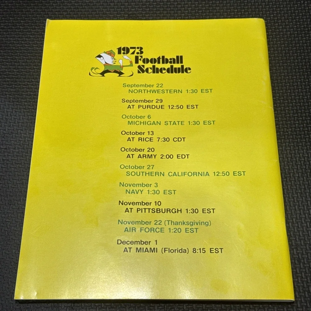 1973 Notre Dame Football Guide HOF Ross Browner Dave Casper